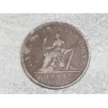 Silver Bank of Ireland token George III 1804 six shillings coin, very good condition