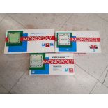 3 boxed vintage monopoly boardgames, Holland, Norway and Switzerland