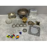 Miscellaneous items including napkin holders, lighter etc
