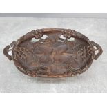 Vintage black forest carved musical frit bowl, good working condition.