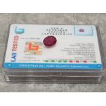 6.89cts Ruby oval mixed cut gemstone with certificate.