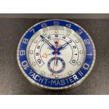 Wall clock in the style of Rolex Yacht-Master II. (34cms)