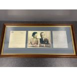 Autograph - Royalty King Edward VIII and Wallis Simpson. In response to a request for the signatures