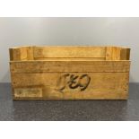 German wooden crate 63cm x 30cm x 30cms