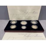 Coins Royal mint UK 2006 silver proof piedfort set of 6 coins. In presentation case and