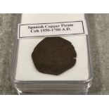 Coins Spanish copper Pirate cob C. 1550-1700