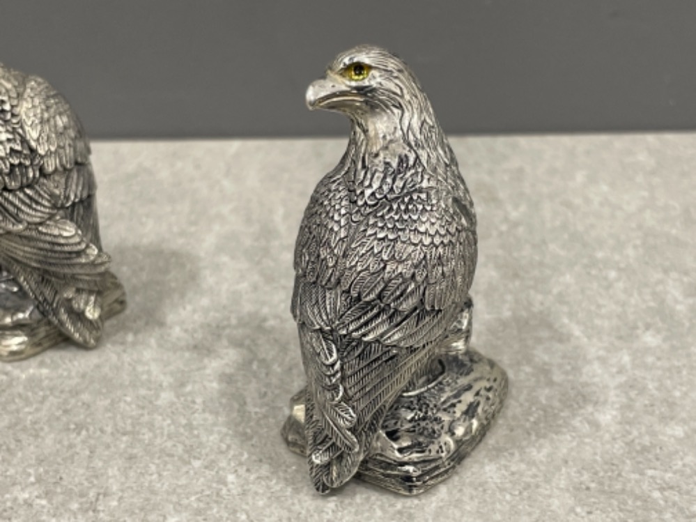 Pair of silver plated Eagle condiments - Image 2 of 4
