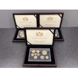 Coins UK x3 uncirculated set of 2015 (1p to £2) plus additional 1953 Crown in presentation cases