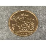 22ct gold 2014 full sovereign coin unc