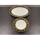 Mottahedeh for Tiffany & Co serving dish (35.5cm) and side plate (22cm) in Empire design