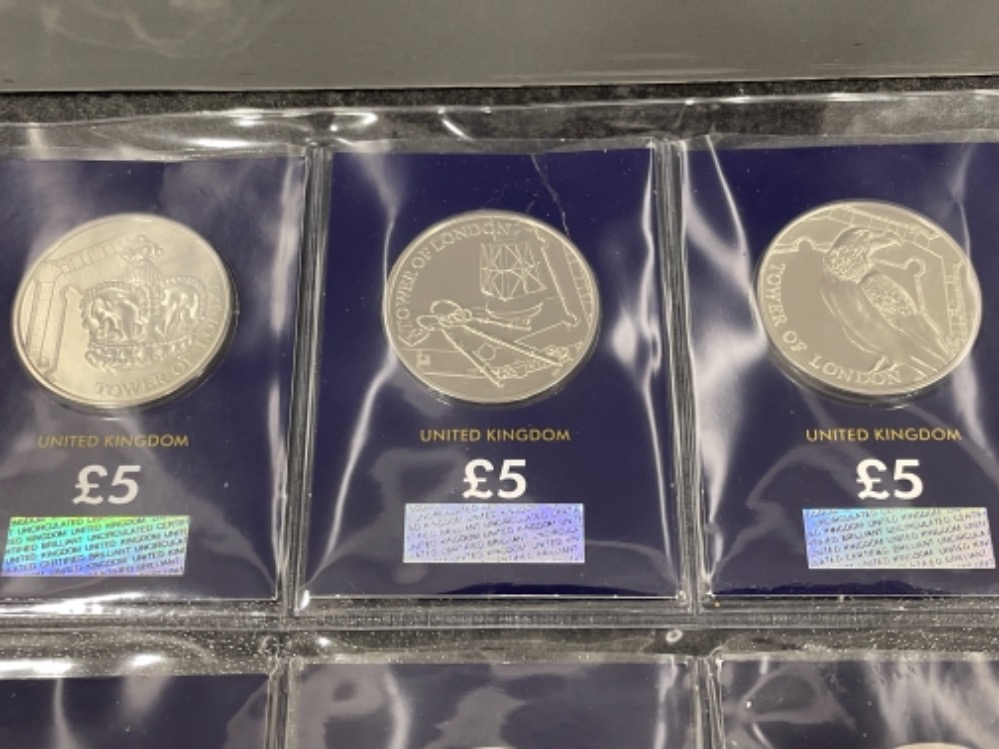 Royal mint £5 coins from 2017-2021 collection of 15 different including 6 x Queens beasts. All - Image 3 of 4