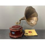 HMV Gramophone and records. In good working order