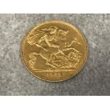 22ct gold 1912 half sovereign coin