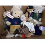 Box of 9 Teddies includes Walkers and Settler bears