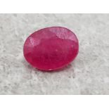 Natural Ruby (clarity enhanced), 4.77ct oval mixed cut, 10.81 × 8.17 × 5.8mm