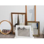 Four modern wall mirrors and a dressing table mirror.