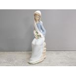 Lladro figure 4972 girl with lillies