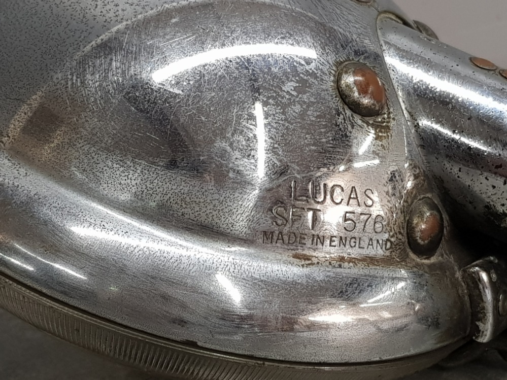 2 Lucas SFT 576 spotlights, come from a 1960s Jaguar MKII in working order - Image 2 of 2