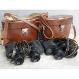 2 pairs of AGFA 8x30 binoculars in cases