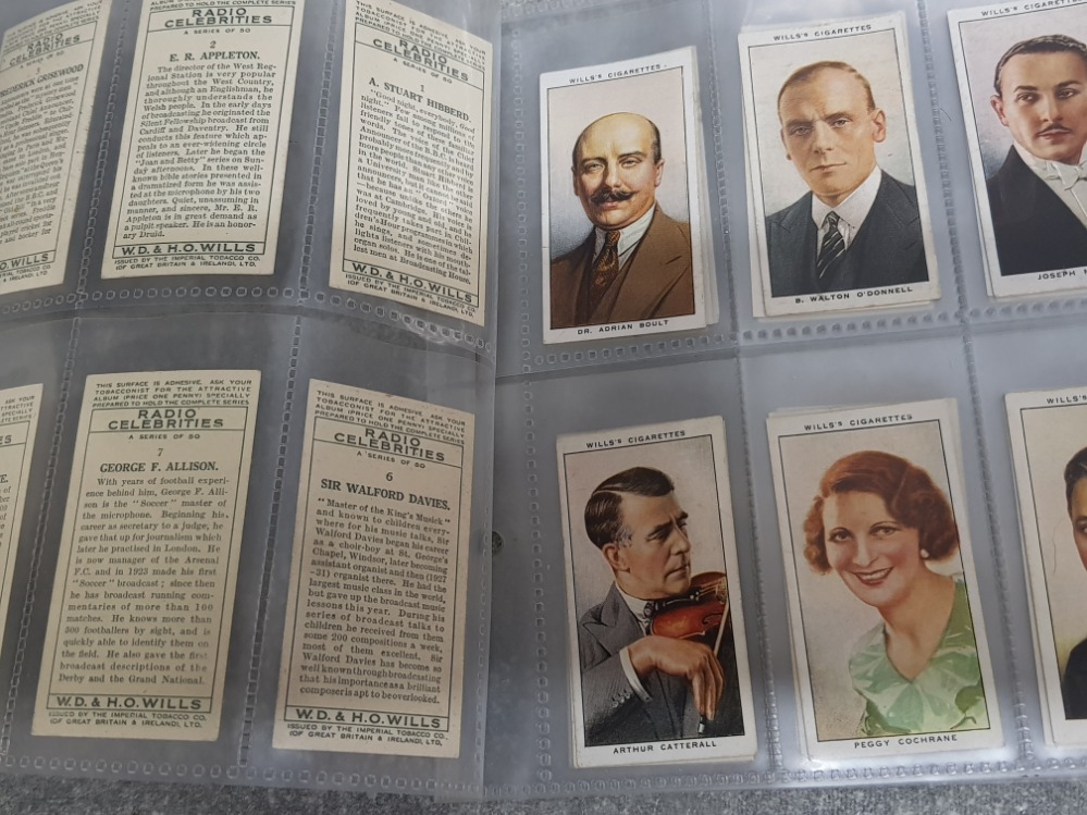 3 full sets of cigarette cards, Wills Radio celebs, John player and sons flags and Natural - Image 2 of 3