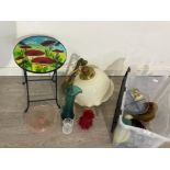 Miscellaneous items including Glass ware and table etc