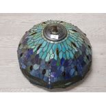 A Tiffany style lamp shade with dragonfly decoration 42cm diameter.