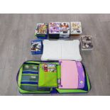 A Wii Fit with various games as well as Xbox and PS4 video games, and a LeapPad.