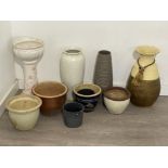 10 various plant pots and vases