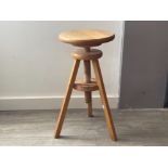Beech Potters adjustable height stool