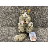 Steiff Bear 075346 “Whiskas cat” in good condition with tags attached