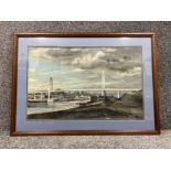 Frank Weemys painting of Newcastle River Tyne (72cms x 45cms)