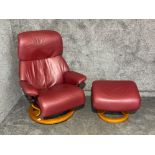 Stressless Armchair and foot stool
