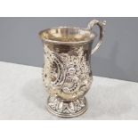 Victorian sterling silver cup presented by olympic cricket club, John Tongue, Birmingham, 1860,