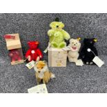 Steiff Bear miniatures x7 including 033322, 028014, 029257 and more