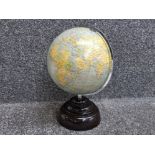 Vintage globe "the planet" by Geograpia fleet street london, paper layered sphere on bakelite stand,