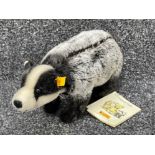 Steiff Bear 033537 “Dachs Badger” in good condition with tags attached