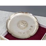 Elizabeth II sterling silver small jubilee dish, David Hollander & sons, Birmingham, 1977, 28.5g,