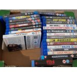 Twenty four blue ray DVDs to include Colditz and The Invasion.