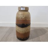 A West Germany fat lava vase no 553-38, 28cm high.