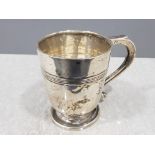 George V sterling silver mug, Joseph Gloster Ltd, Birmingham, 1907-8, 92g, 7.2cm tall