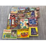 18 boxed Vintage board games including Honeycomb, Snakes in the Grass, Enemy Agent etc