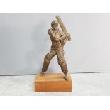 Bronze figure of a cricketer by A.R.Graham,unsigned but from Bonhams 23rd Sept Edinburgh sporting