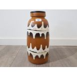 West Germany fat lava vase no 553-38, by Scheurich, 38cm high.