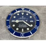 Wall clock in the style of Rolex Deepsea