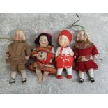 Minature Bisque Christmas tree decor dolls