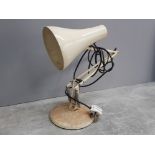 Vintage white painted metal anglepoise table lamp