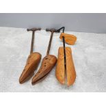 3 Vintage Wooden Shoe Stretchers