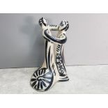 Mid century modern studio pottery abstract dancing figures