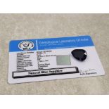 Loose certified Sri Lanken blue sapphire gemstone, 10.8ct