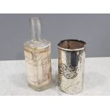 Edward VII sterling silver cologne case with bottle, S. Blanckensee & sons Ltd, Birmingham, 1907-